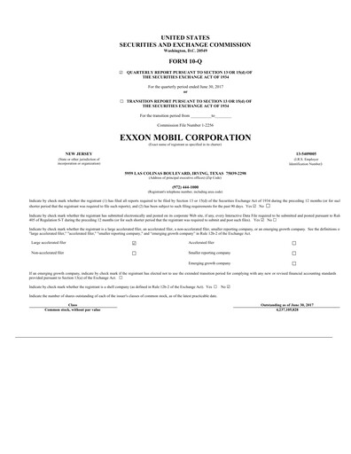 Thumbnail Exxon Mobil Quarterly Report 2017-q2