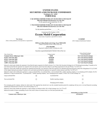 Thumbnail Exxon Mobil Quarterly Report 2021-q2