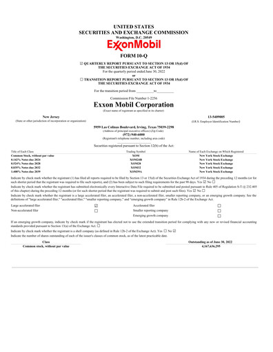 Thumbnail Exxon Mobil Quarterly Report 2022-q2