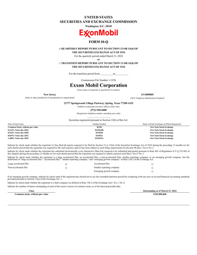 Thumbnail Exxon Mobil Quarterly Report 2024-q1