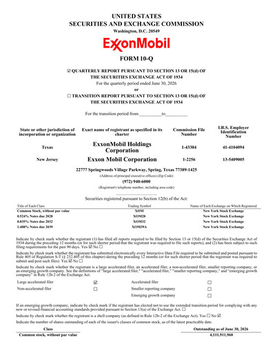 Thumbnail Exxon Mobil Quarterly Report 2026-q2