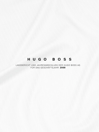 Miniature HUGO BOSS Bilan financier 2009