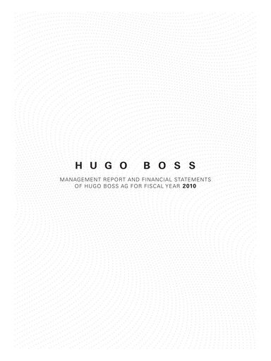 Thumbnail HUGO BOSS Financial Statement 2010