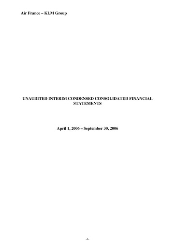 Thumbnail Air France-KLM
 Financial Statement 2006-h1