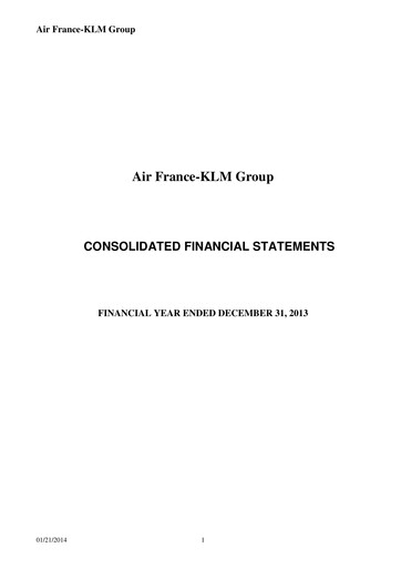 Thumbnail Air France-KLM
 Financial Statement 2013