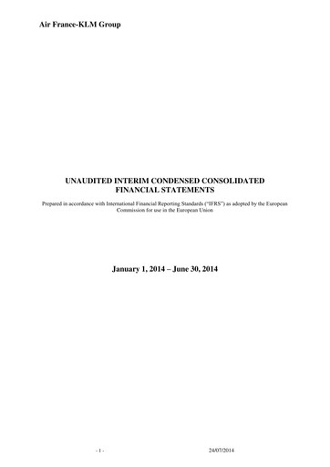 Thumbnail Air France-KLM
 Financial Statement 2014-h1