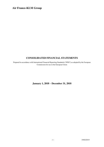 Thumbnail Air France-KLM
 Financial Statement 2018