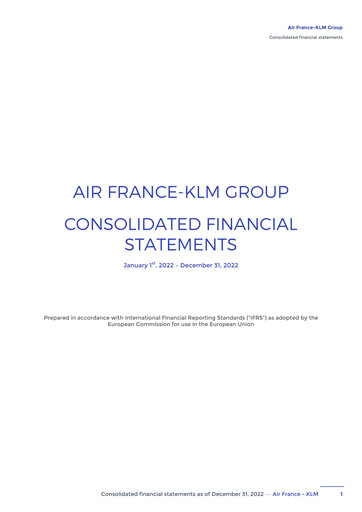 Thumbnail Air France-KLM
 Financial Statement 2022