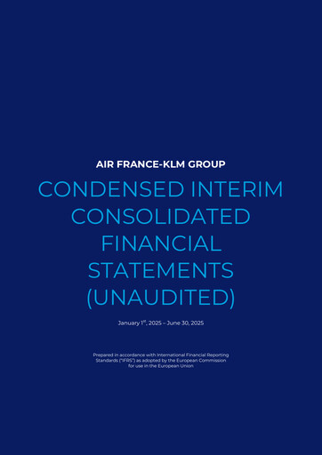 Thumbnail Air France-KLM
 Financial Statement 2025-h1