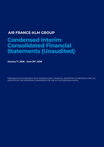 Thumbnail Air France-KLM
 Financial Statement 2026-h1
