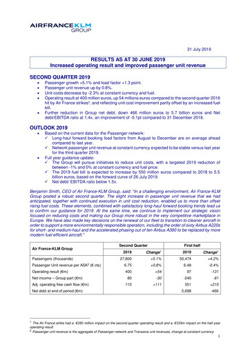 Thumbnail Air France-KLM
 Quarterly Report 2019-q2