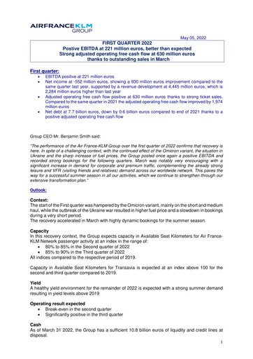 Thumbnail Air France-KLM
 Quarterly Report 2022-q1