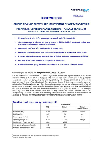 Thumbnail Air France-KLM
 Quarterly Report 2023-q1