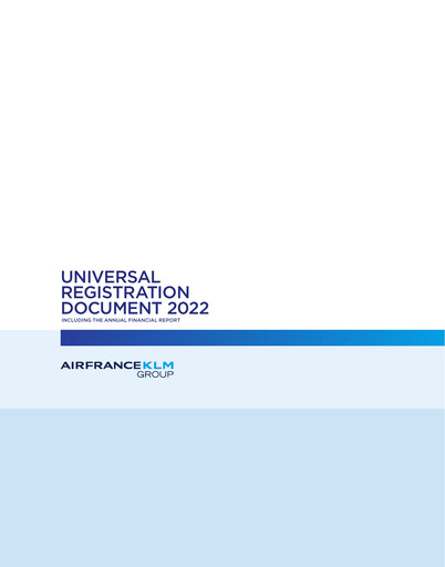Thumbnail Air France-KLM
 Universal Registration Document 2022