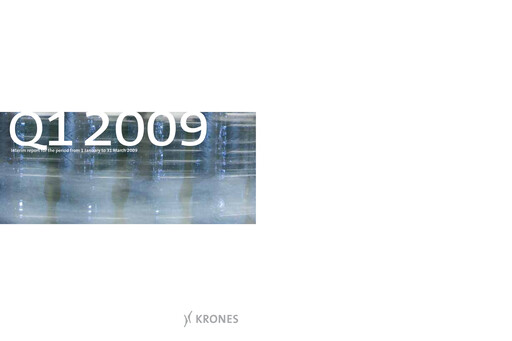 Miniature Krones Rapport trimestriel 2009-q1
