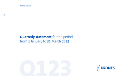 Miniature Krones Rapport trimestriel 2023-q1