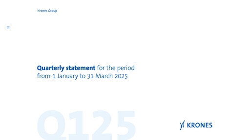 Miniature Krones Rapport trimestriel 2025-q1