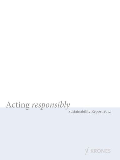 Thumbnail Krones Sustainability Report 2012