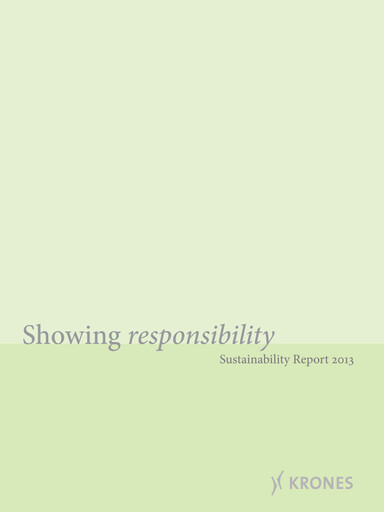 Thumbnail Krones Sustainability Report 2013