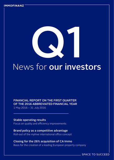 Thumbnail Immofinanz Quarterly Report 2016-q1