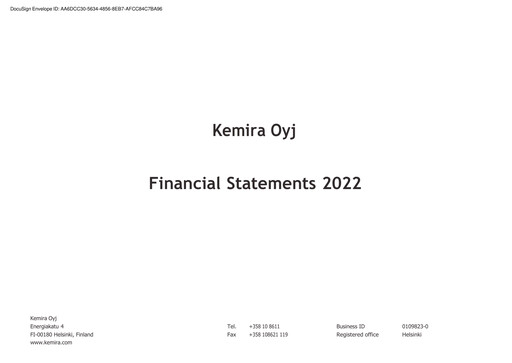 Thumbnail Kemira Financial Statement 2022