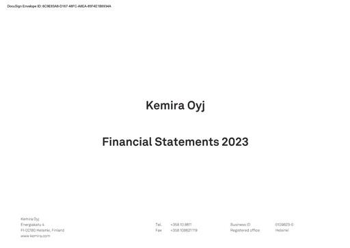 Thumbnail Kemira Financial Statement 2023