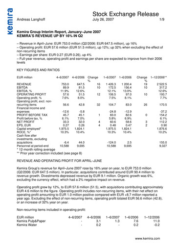 Miniature Kemira Rapport semestriel 2007-h1