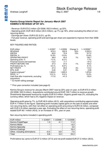 Miniature Kemira Rapport trimestriel 2007-q1