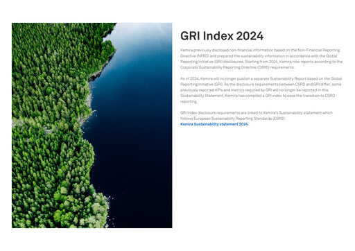 Miniature Kemira Rapport de durabilité 2024