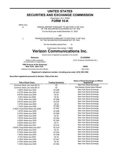 Thumbnail Verizon Annual Report 2023