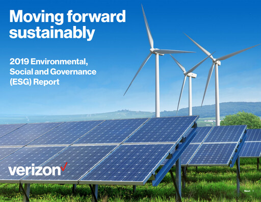 Thumbnail Verizon ESG Report 2019