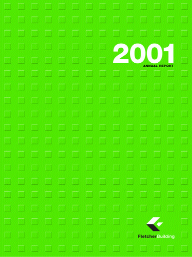 Thumbnail Fletcher Building Annual Report 2001
