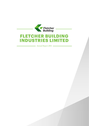 Thumbnail Fletcher Building Annual Report 2011
