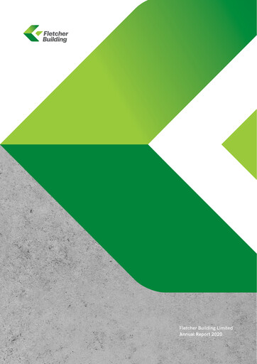 Thumbnail Fletcher Building Annual Report 2020