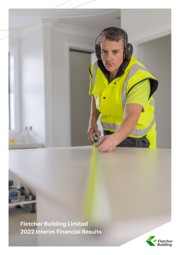 Thumbnail Fletcher Building Half-year Report 2022-h1