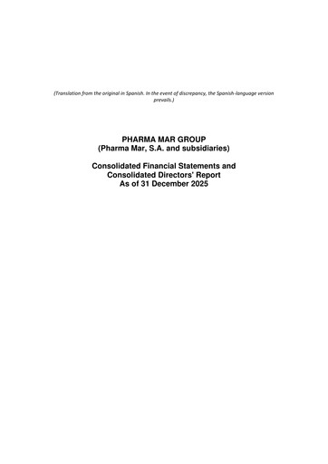 Thumbnail Pharma Mar Annual Report 2025