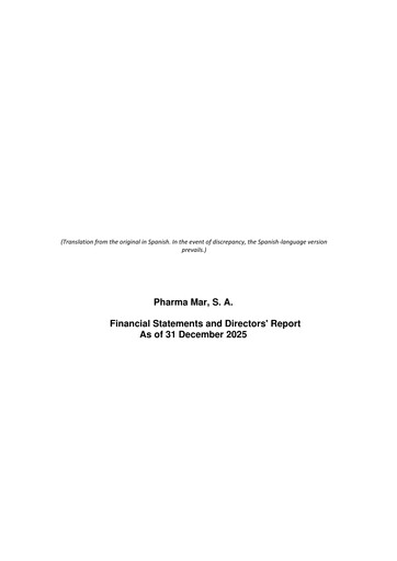 Thumbnail Pharma Mar Financial Statement 2025