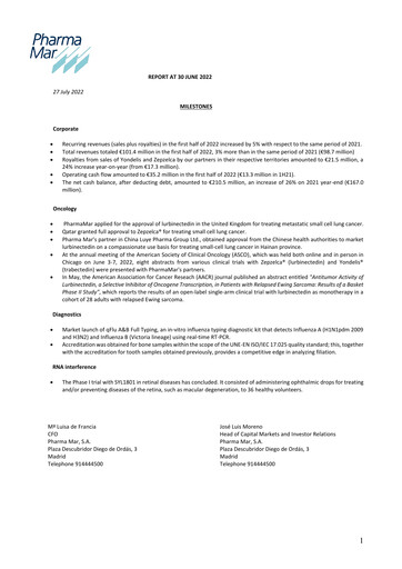 Thumbnail Pharma Mar Half-year Report 2022-h1