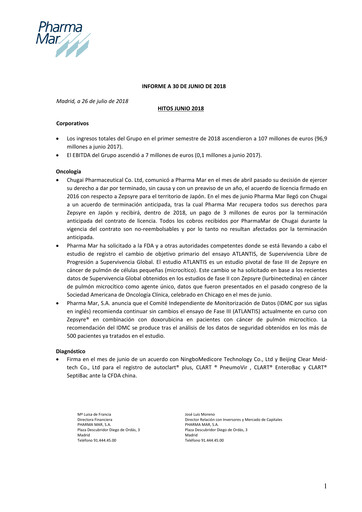 Thumbnail Pharma Mar Half-year Report 2018-h1