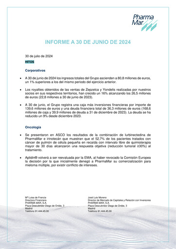 Thumbnail Pharma Mar Half-year Report 2024-h1