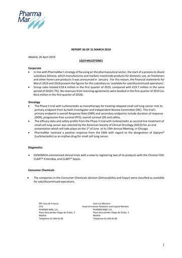 Thumbnail Pharma Mar Quarterly Report 2019-q1