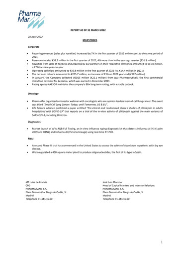 Thumbnail Pharma Mar Quarterly Report 2022-q1