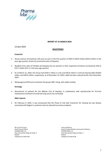 Thumbnail Pharma Mar Quarterly Report 2024-q1