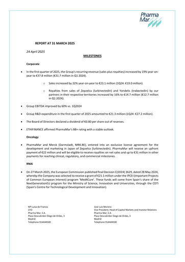 Thumbnail Pharma Mar Quarterly Report 2025-q1