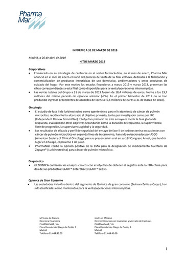 Thumbnail Pharma Mar Quarterly Report 2019-q1