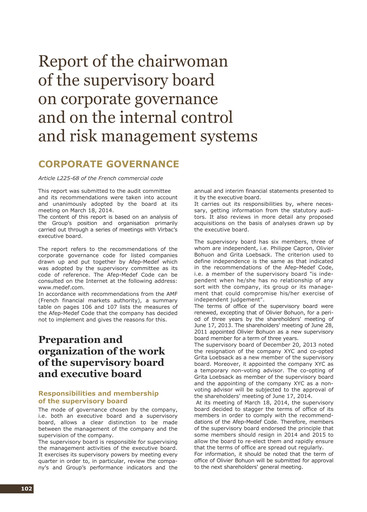 Miniature Virbac SA Rapport financier 2013
