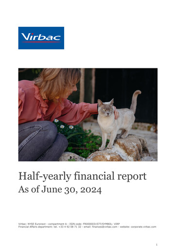 Miniature Virbac SA Rapport semestriel 2024-h1