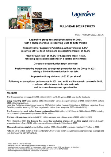 Vorschaubild Groupe Lagardère
 Finanzbericht 2021