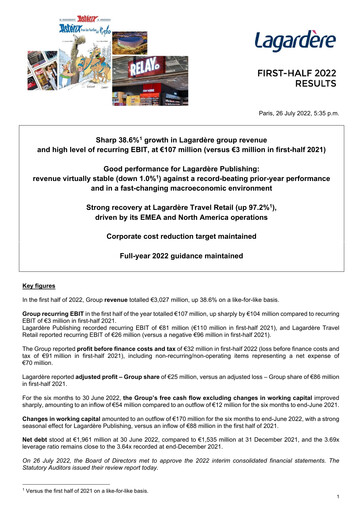 Thumbnail Groupe Lagardère
 Half-year Report 2022-h1