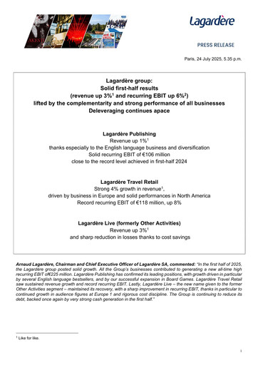 Thumbnail Groupe Lagardère
 Half-year Report 2025-h1